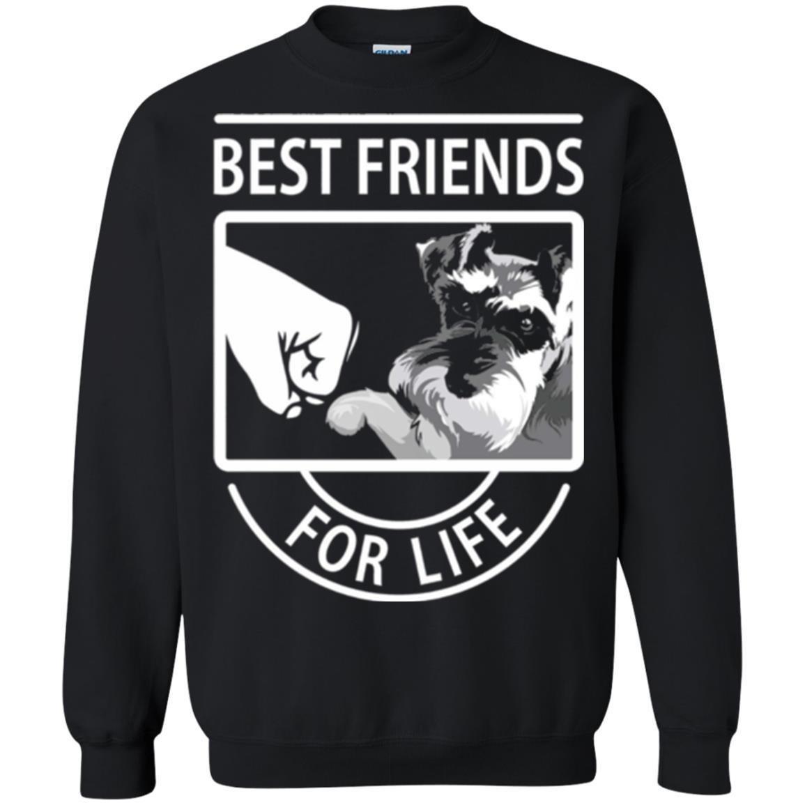 Schnauzer Lover T-shirt Best Friends For Life Black