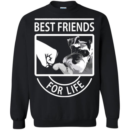 Schnauzer Lover T-shirt Best Friends For Life Black