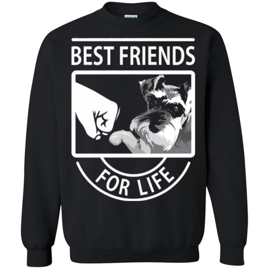 Schnauzer Lover T-shirt Best Friends For Life Black