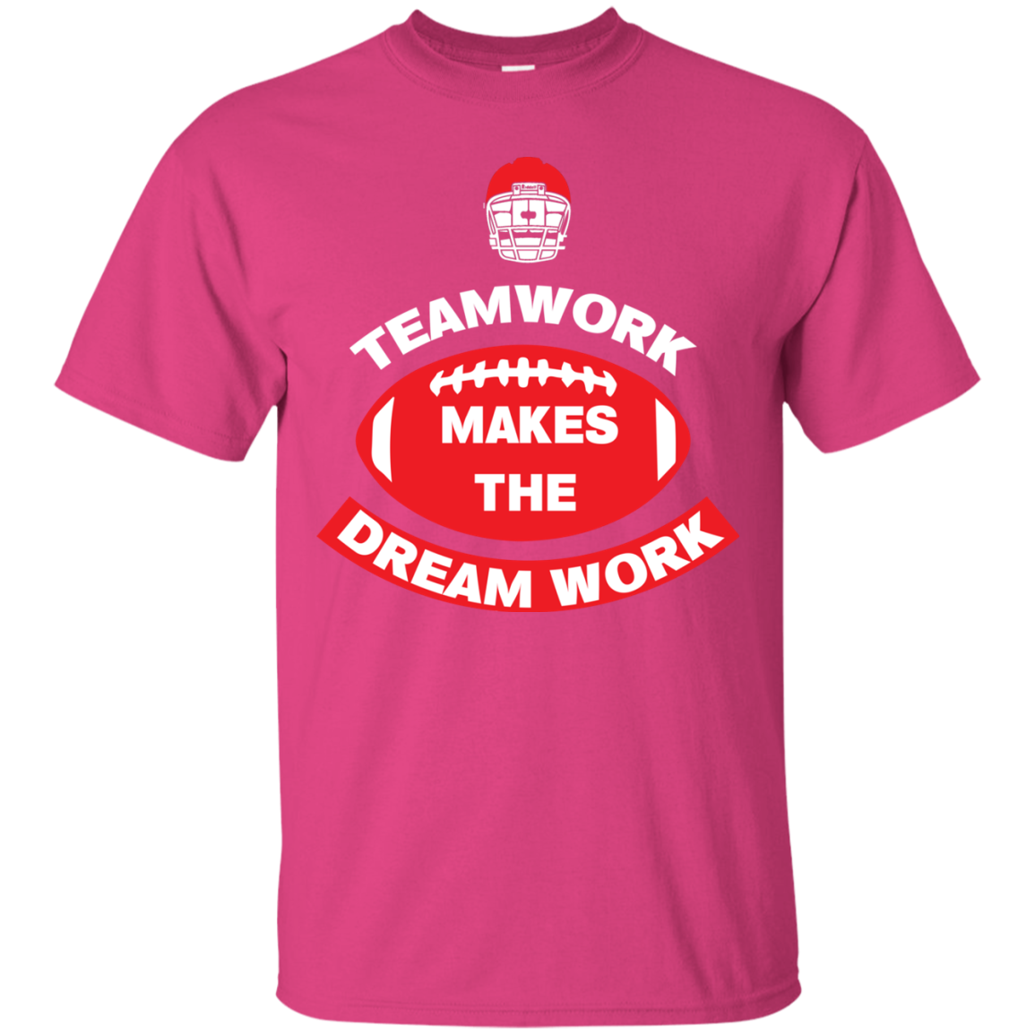 Football T-shirt TeamWork Makes The Dreamwork Heliconia