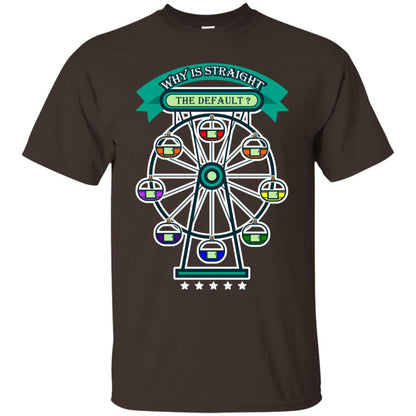 Why Is Straight The Default Lgbt Shirt Dark Chocolate