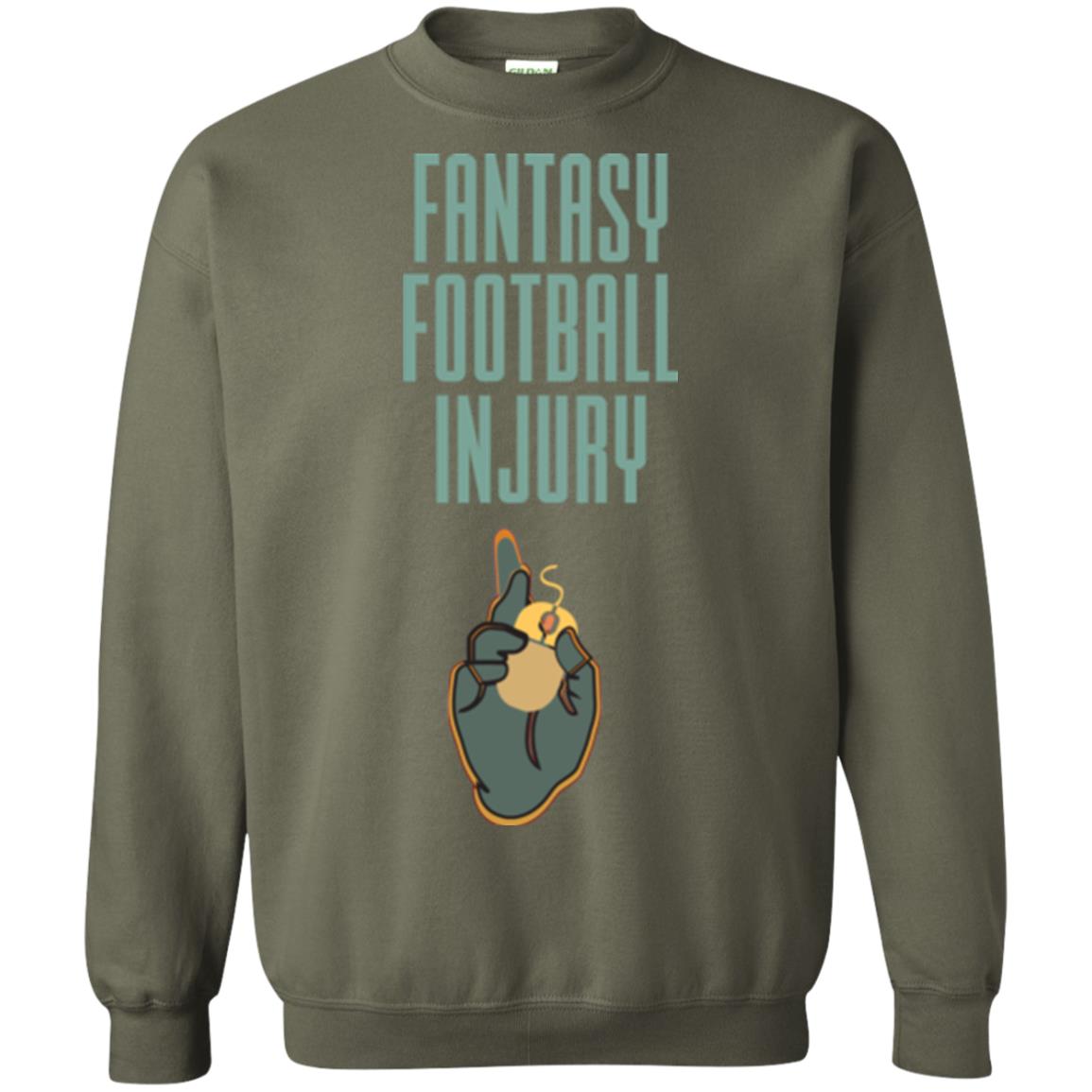 Gamer T-shirt Fantasy Football Injury Military Green