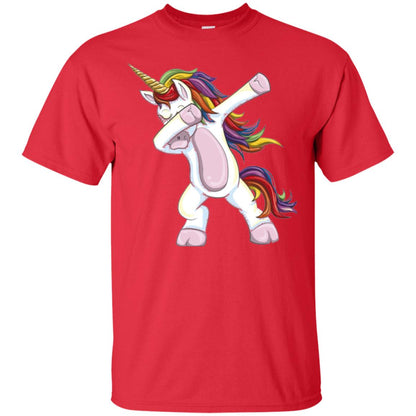 Dabbing Unicorn T-shirt Red
