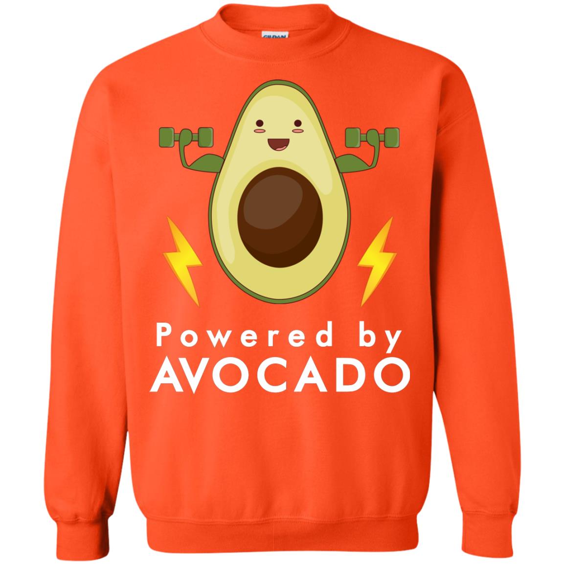 Powered By Avocado Fitness Shirt Orange