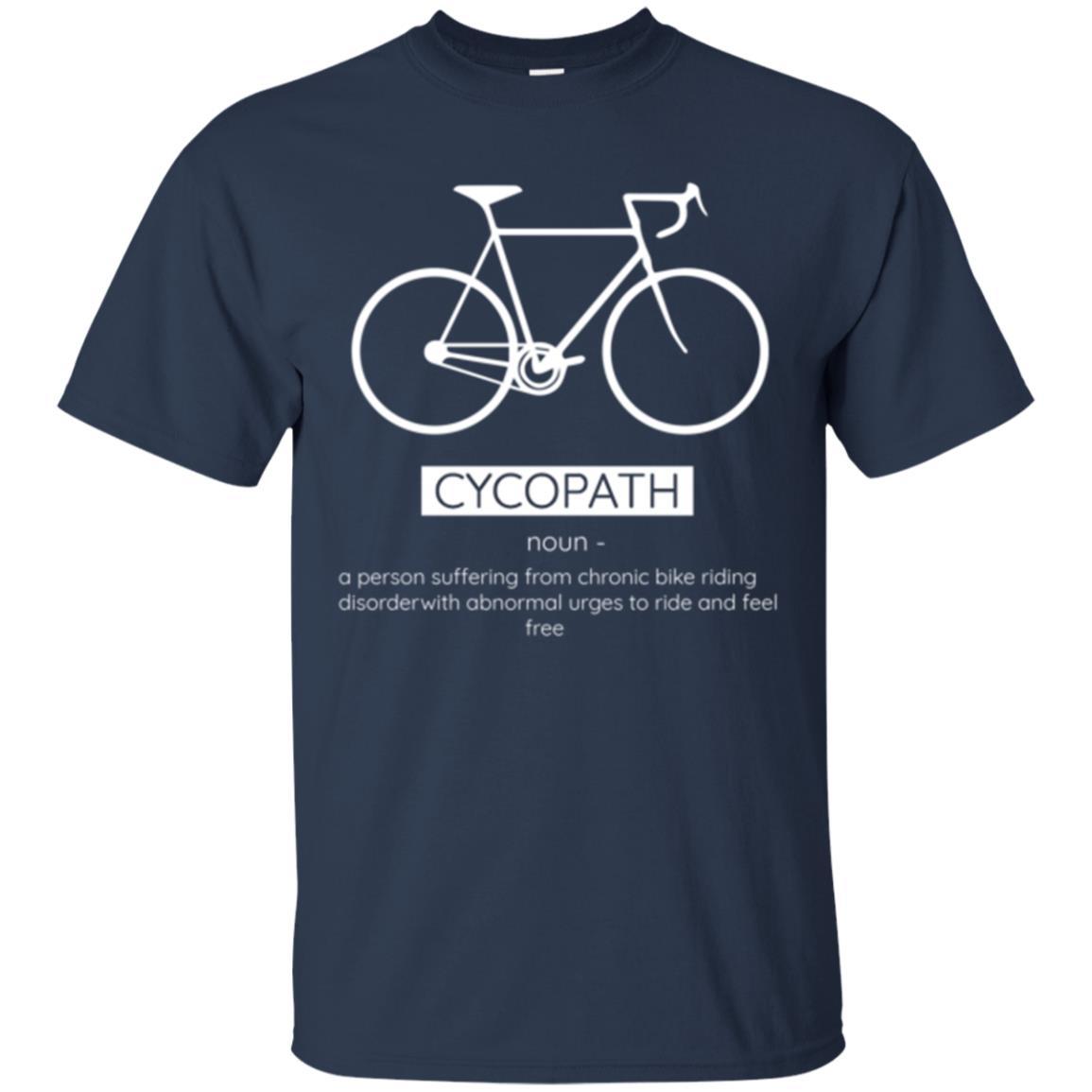 Biker T-shirt Cycopath Definition T-shirt Navy