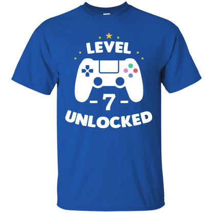 Level 7 Unlocked Gamer T-shirt Royal
