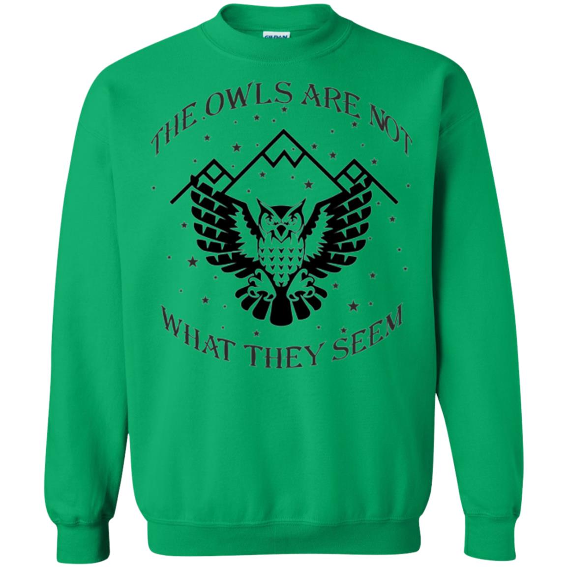 Owl Lovers T-shirt The Owls Are Not What They Seem Irish Green