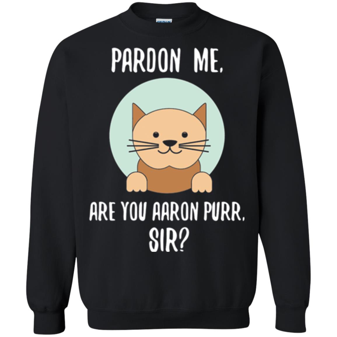 The Hamilton Cat T-shirt Pardon Me Black
