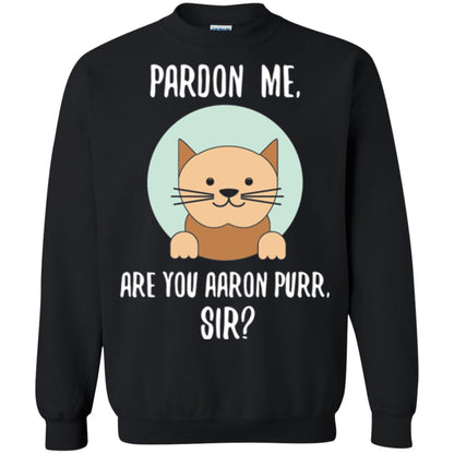 The Hamilton Cat T-shirt Pardon Me Black