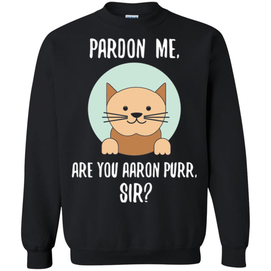 The Hamilton Cat T-shirt Pardon Me Black