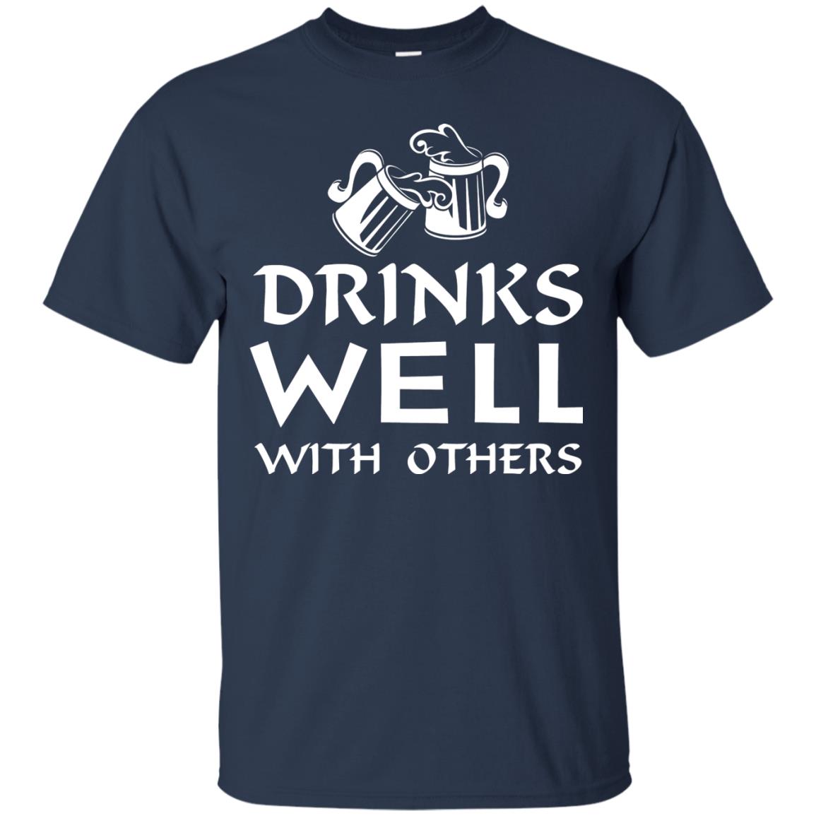 Drinks Well With Others St. Patrick_s Day T-shirt Navy