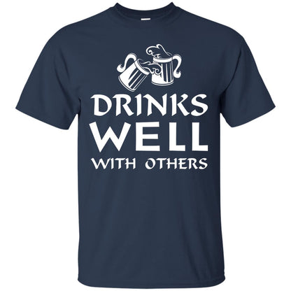 Drinks Well With Others St. Patrick_s Day T-shirt Navy