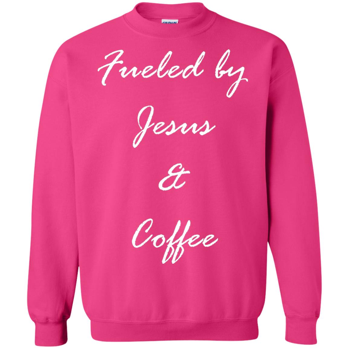 Fueled By Jesus Coffee Graphic Christian T-shirt Heliconia