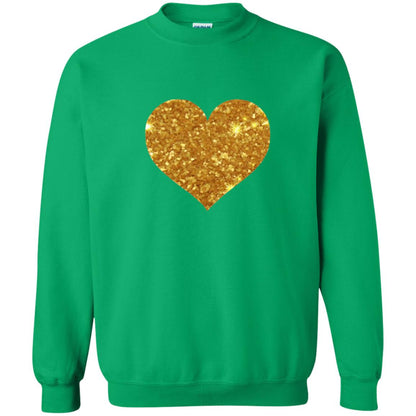 Valentine_s Day T-shirt Gold Heart Irish Green