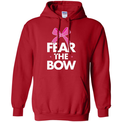 Fear The Bow Big Pink Bow Cheerleader Apparel Shirt Red