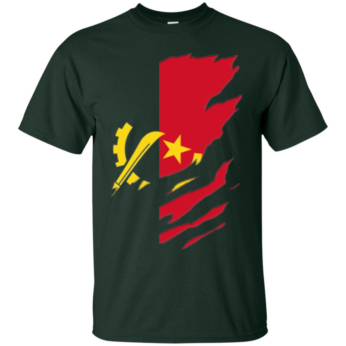 Super Angola Flag T-shirt Forest Green