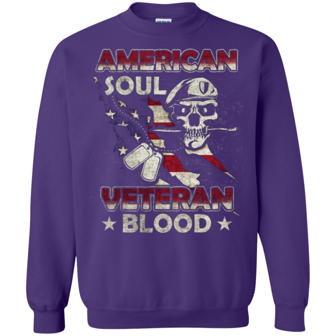 American Soul Veteran Blood Shirt Purple