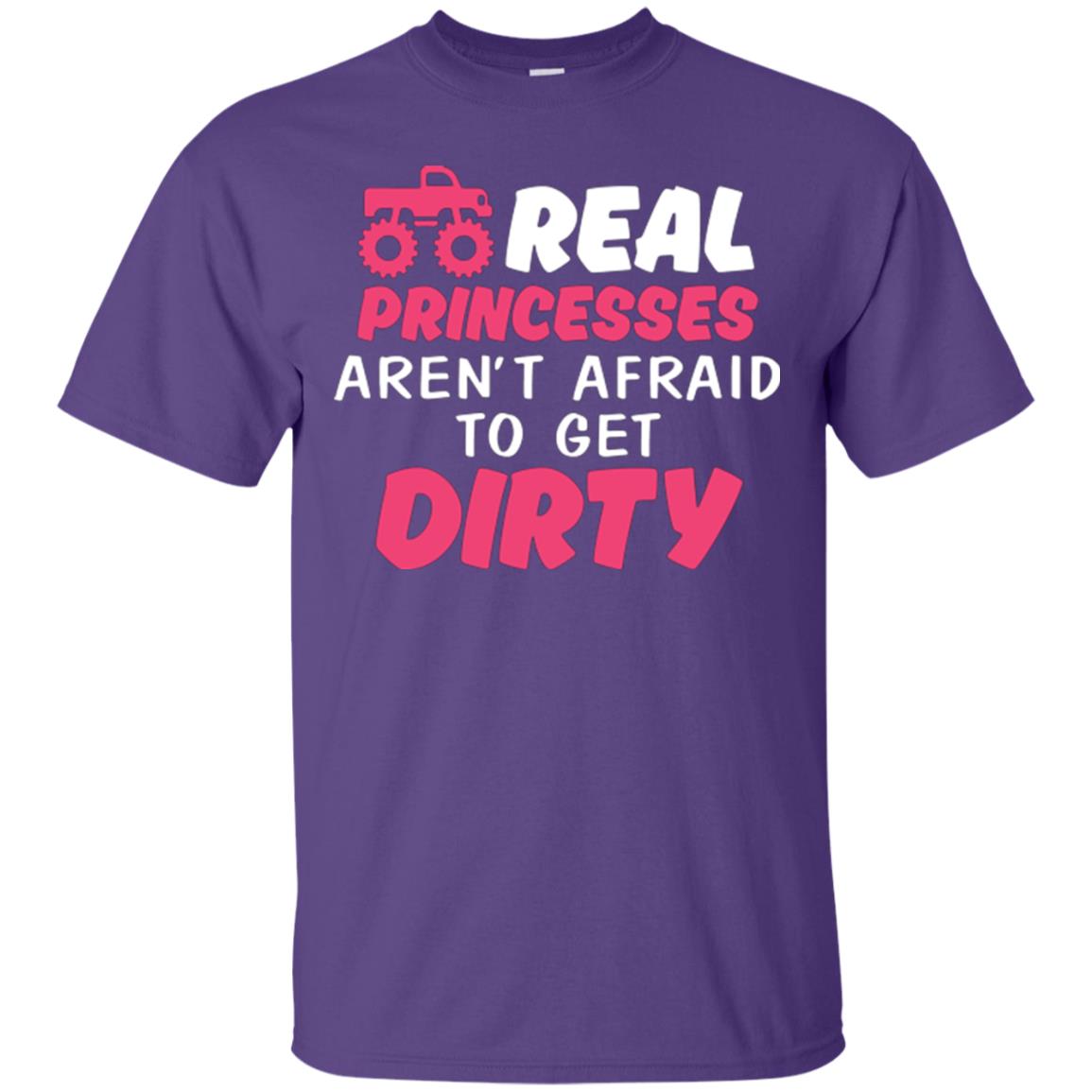 Monster Truck Girl T-shirt Real Princesses Aren’t Afraid To Get Dirty Purple