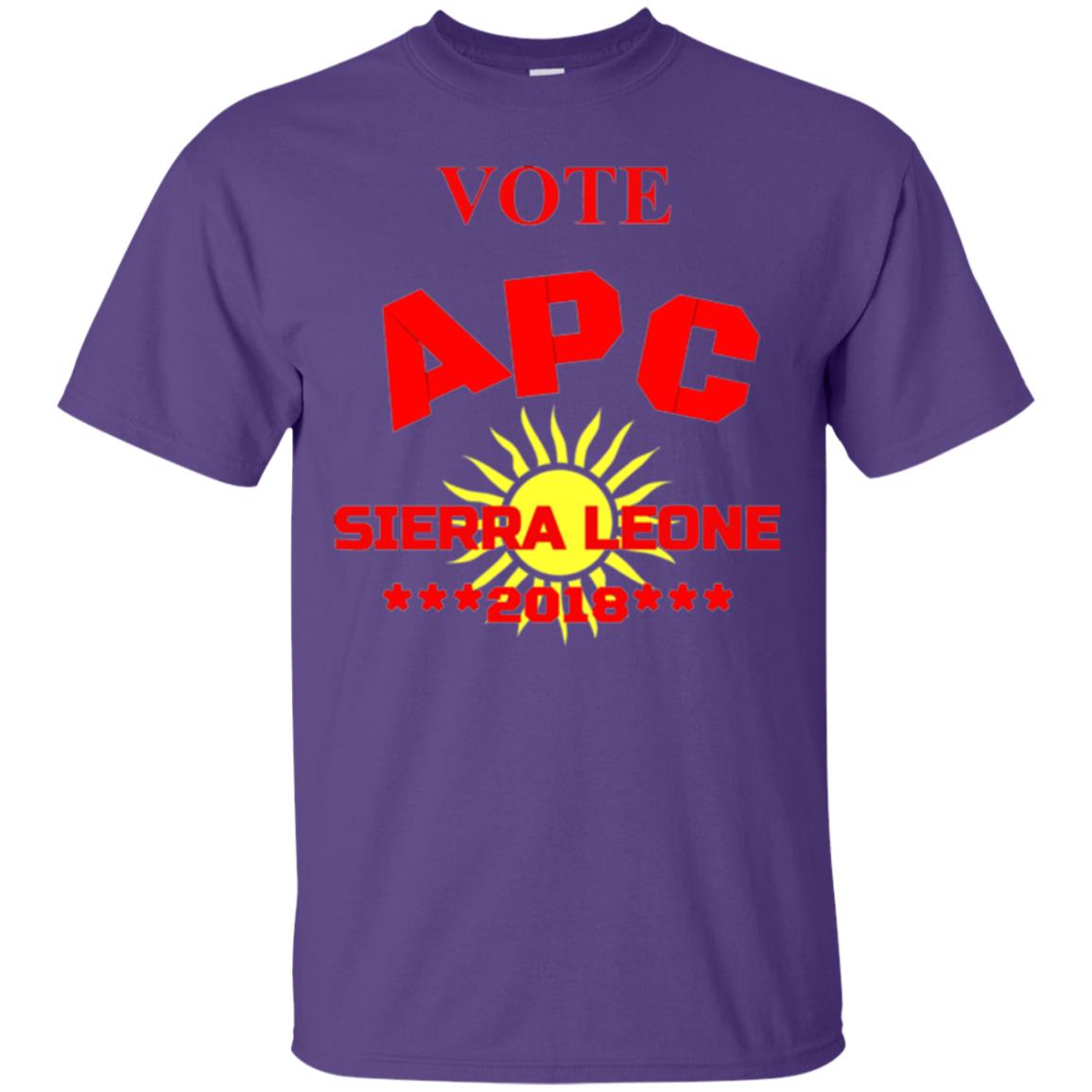 Political Sierra Leone T-shirt Vote Apc Sierra Leone 2018 Purple