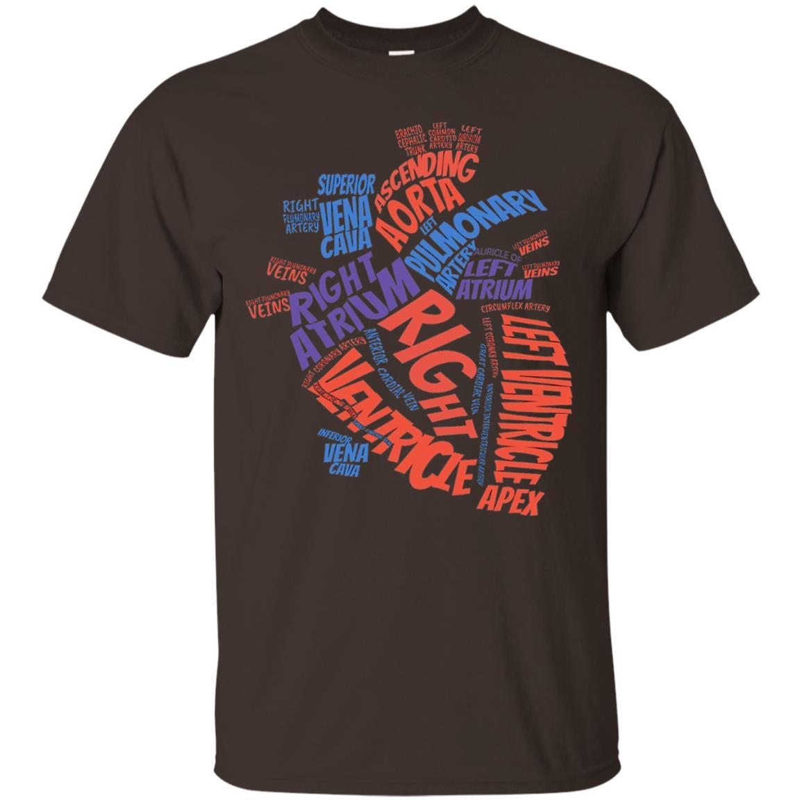 Anatomical Heart T-shirt Dark Chocolate
