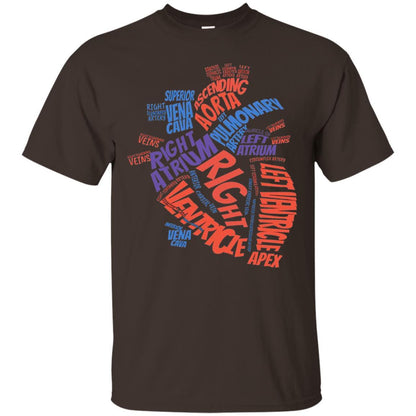 Anatomical Heart T-shirt Dark Chocolate