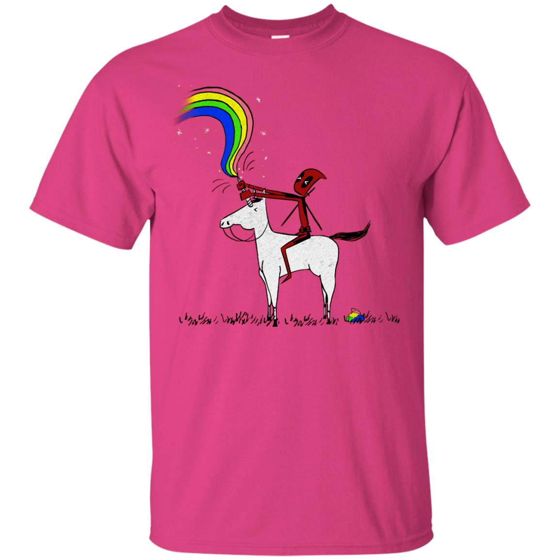 Deadpool With Unicorn Movie T-shirt Heliconia