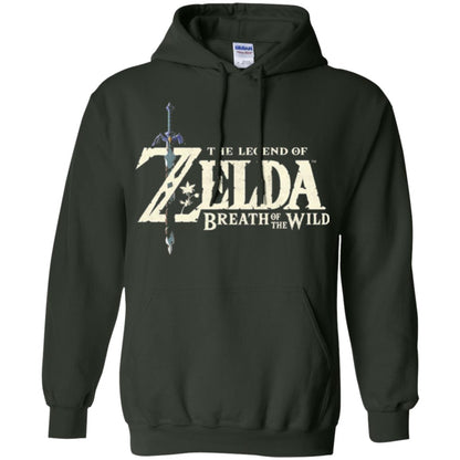 Game T-shirt Nintendo Zelda Breath Of The Wild Forest Green