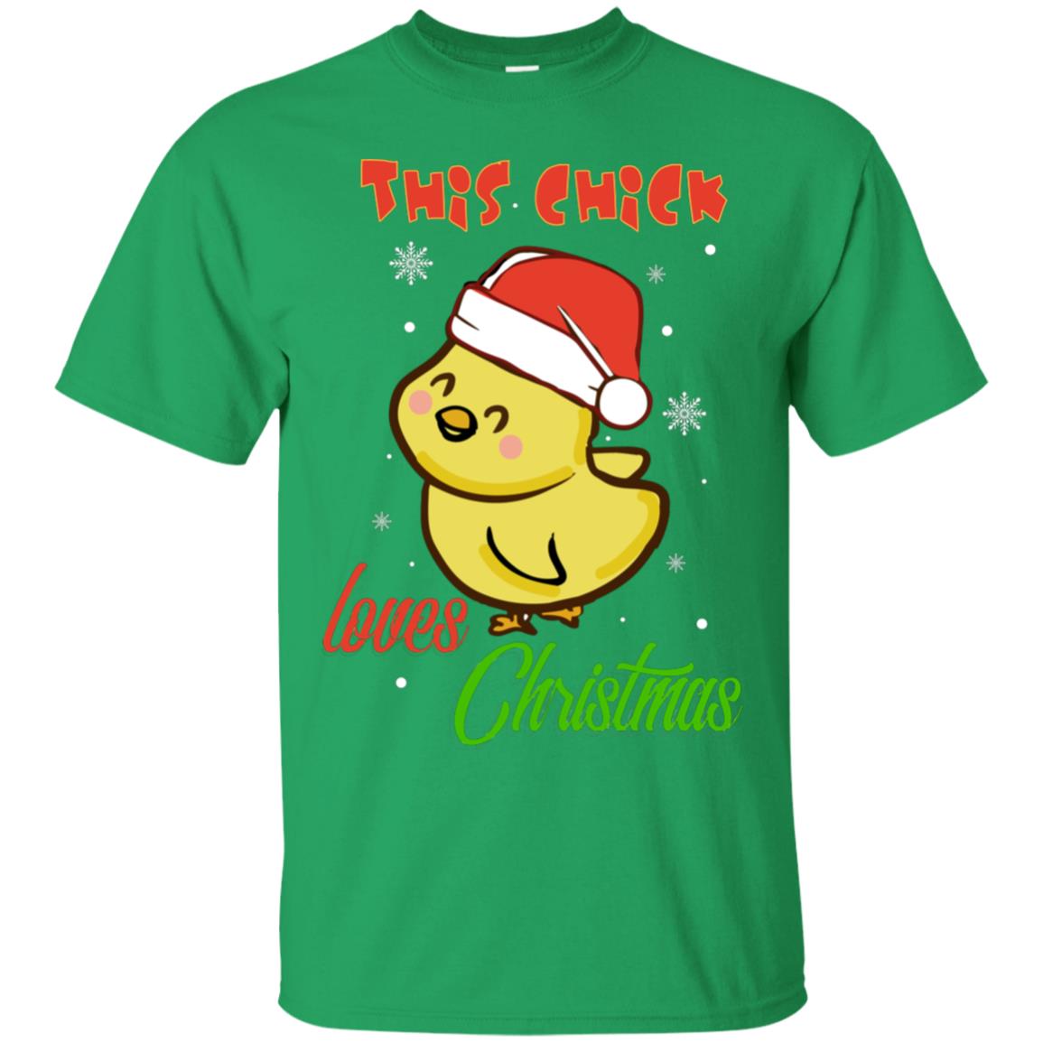 This Chicks Loves Christmas X-mas Gift Shirt Irish Green