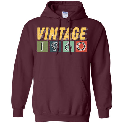 Vintage 1980 38th Birthday Gift Shirt For Mens Or Womens Maroon
