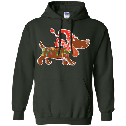 Dog Lover T-Shirt Christmas Lights Labrador Retriever Dog Lover Forest Green