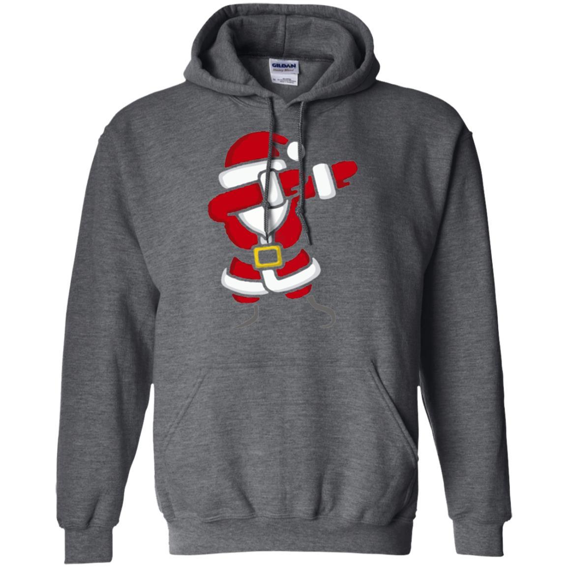 Christmas T-shirt Dabbing Santa Claus Dark Heather