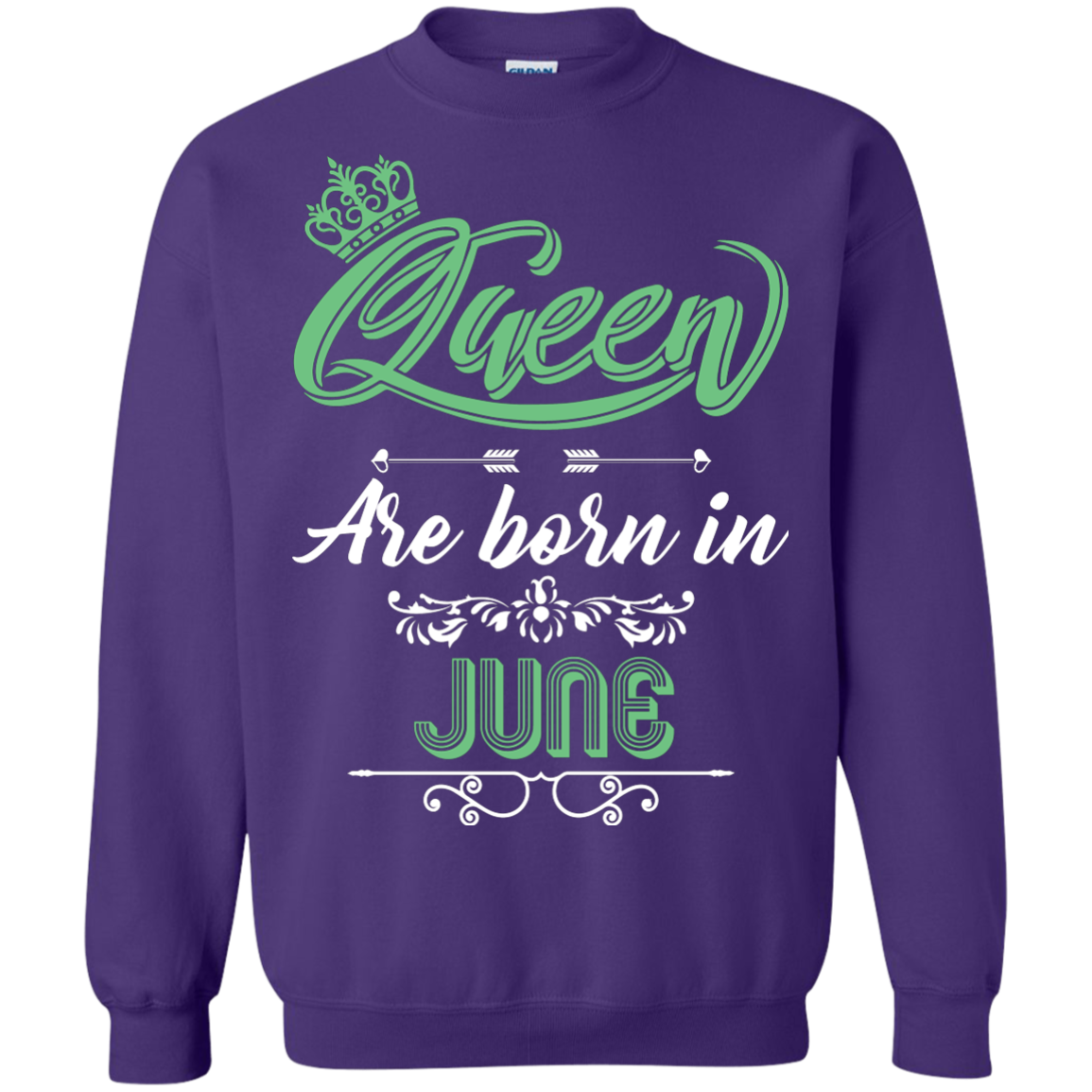 Brithday T-Shirt Queen Are Born In June Purple