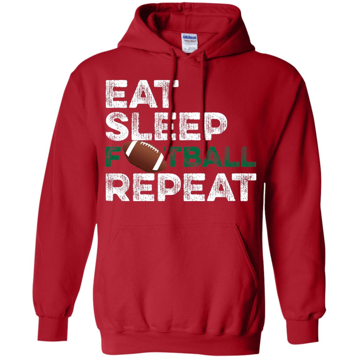 Eat Sleep Football Repeat Football Lover Shirt Red