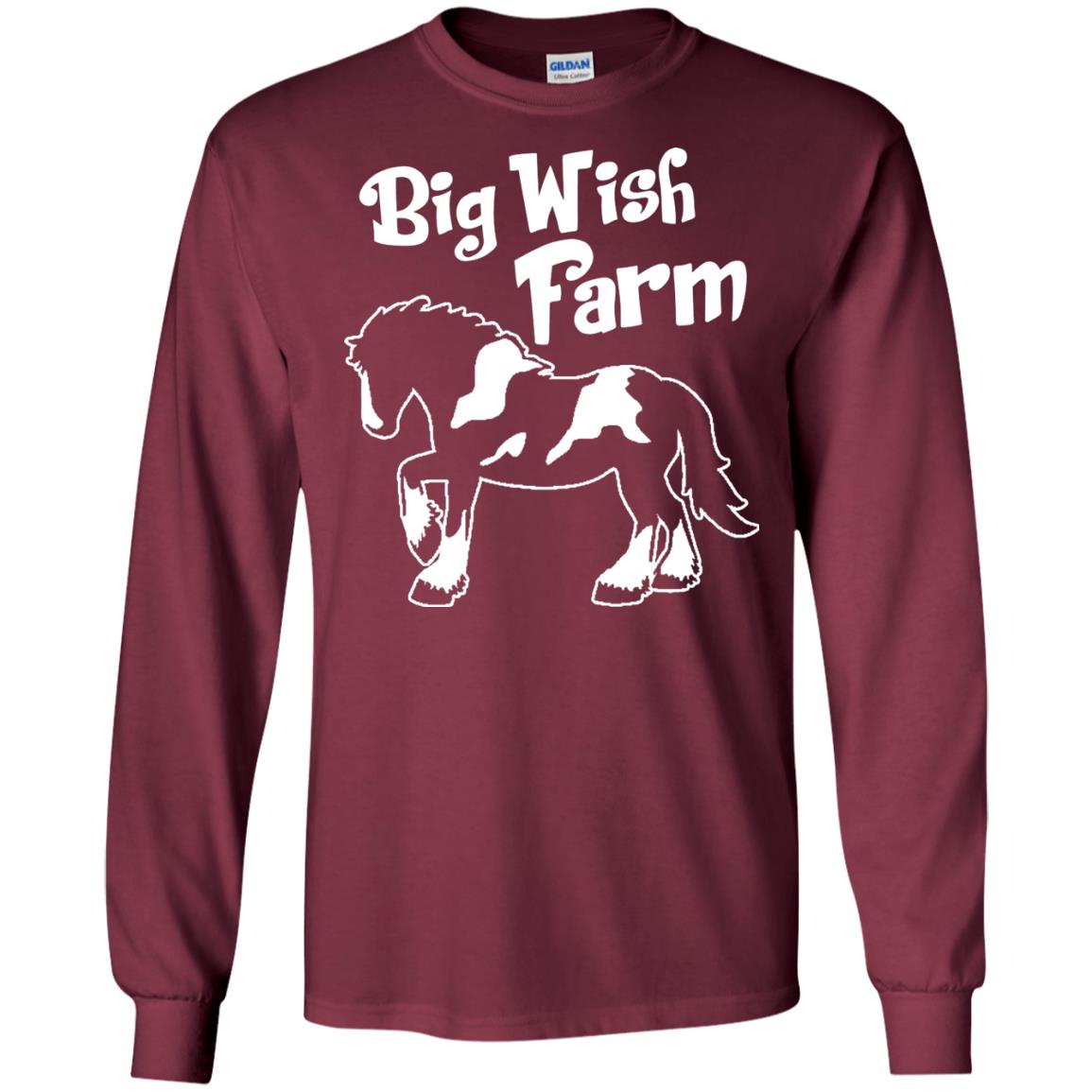Big Wish Farm Horse Shirt Maroon