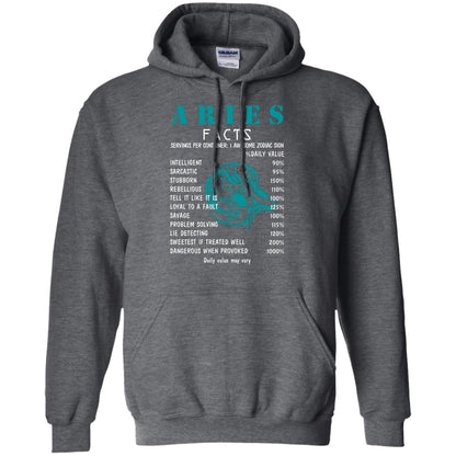 Aries Facts 1 Awesome Zodiac Sign Gift Shirt For Aries Horoscope Dark Heather