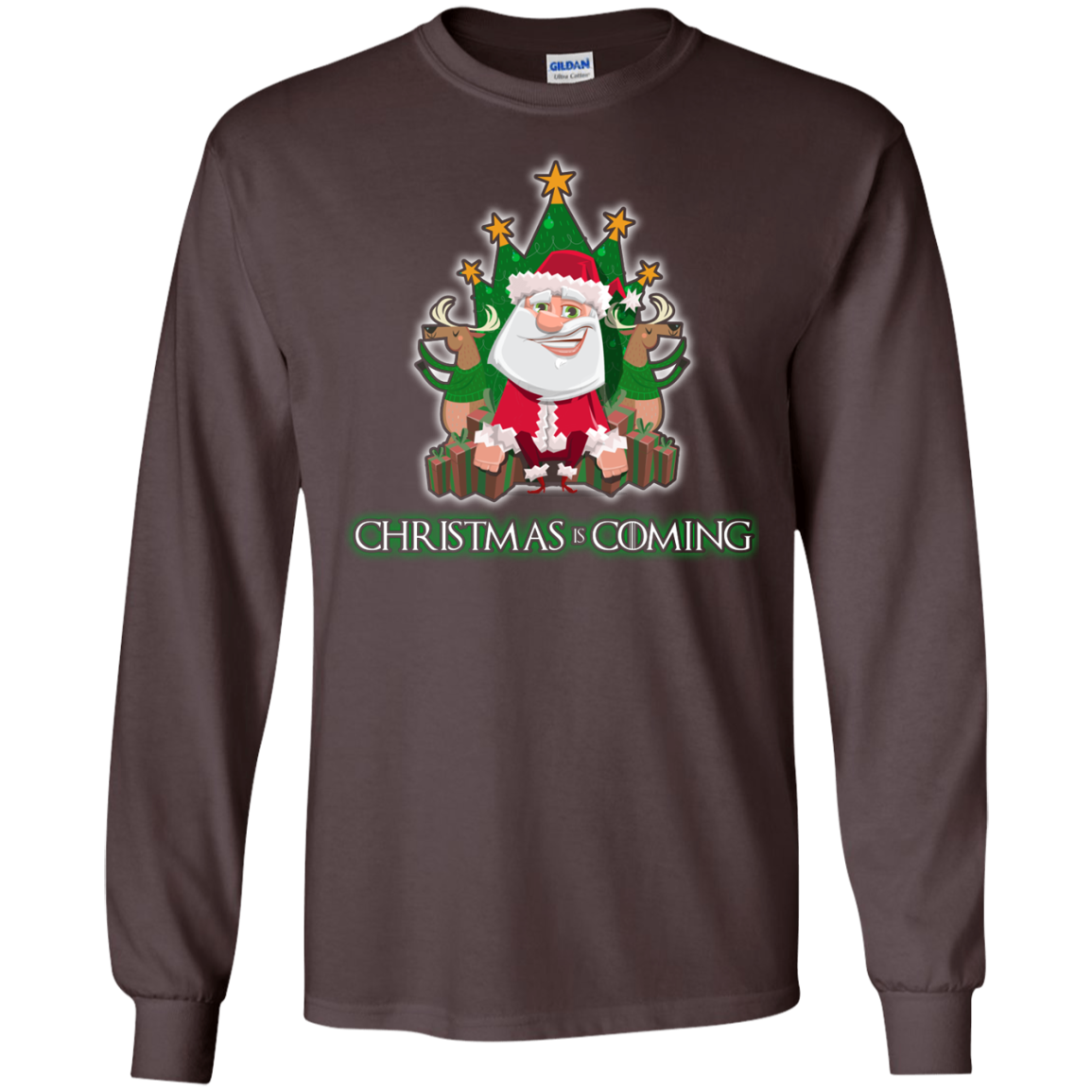 Christmas Is Coming T-shirt Dark Chocolate