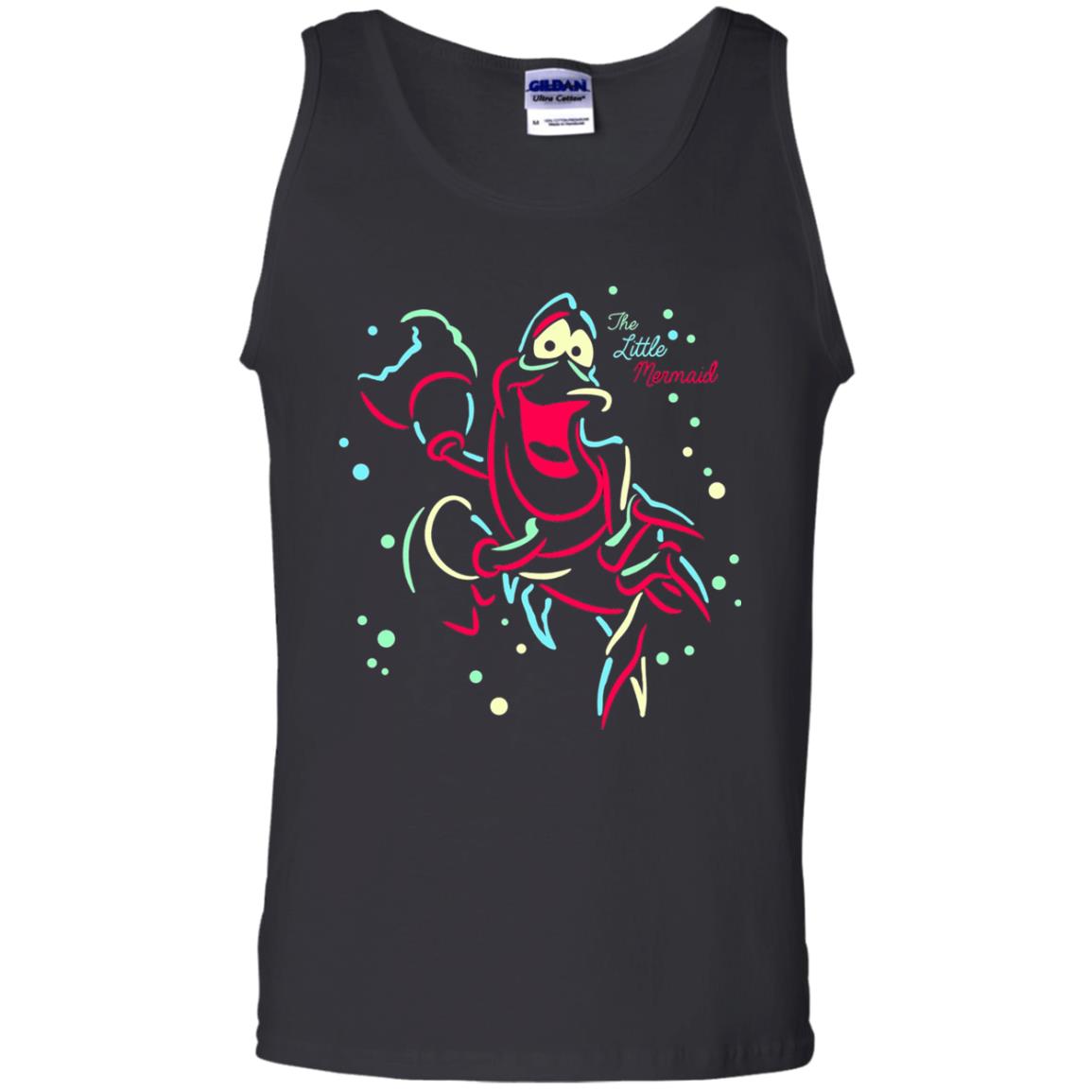 Disney Little Mermaid Neon Sebastian Graphic T-shirt Black