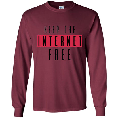 Keep The Internet Free T-shirt Maroon
