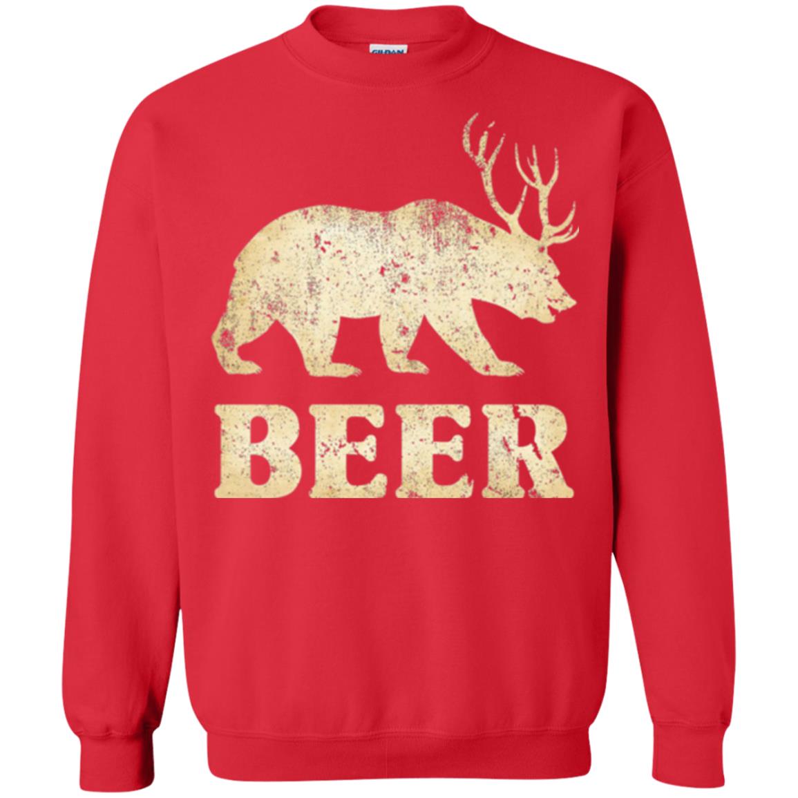 Beer T-shirt Vintage Bear Deer Red