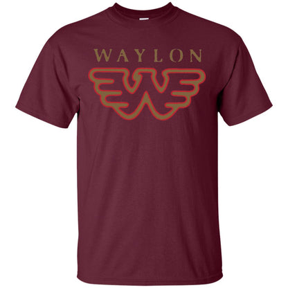 Waylon Jennings Flying W Logo Shirt Maroon