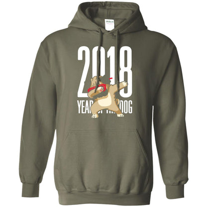 Dog Lover T-shirt 2018 Year Of The Dog Military Green