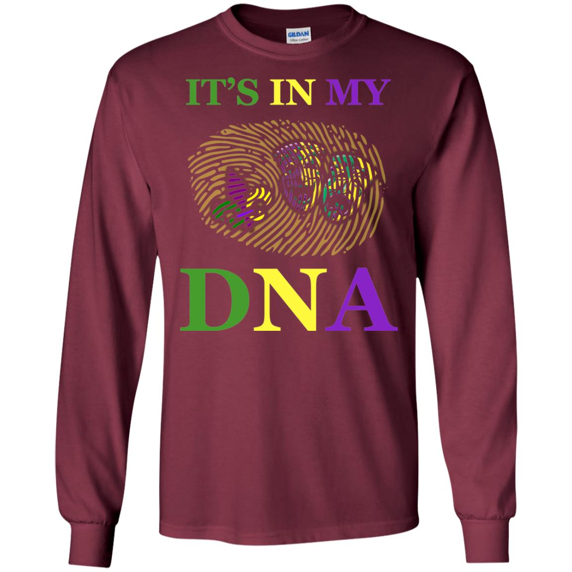 Mardi Gras T-shirt It's In My Dna Maroon
