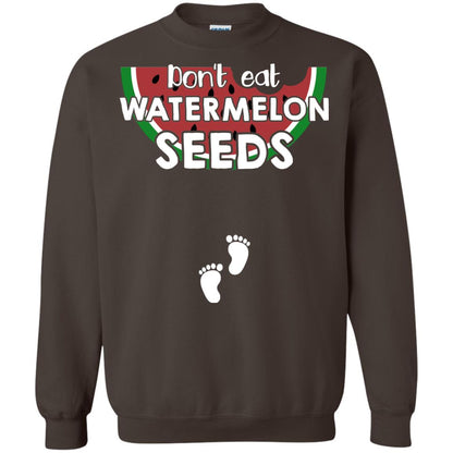Don_t Eat Watermelon Seeds Pregnancy Announcement Shirt Dark Chocolate