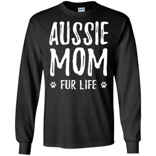 Aussie Mom Fur Life T-shirt Black
