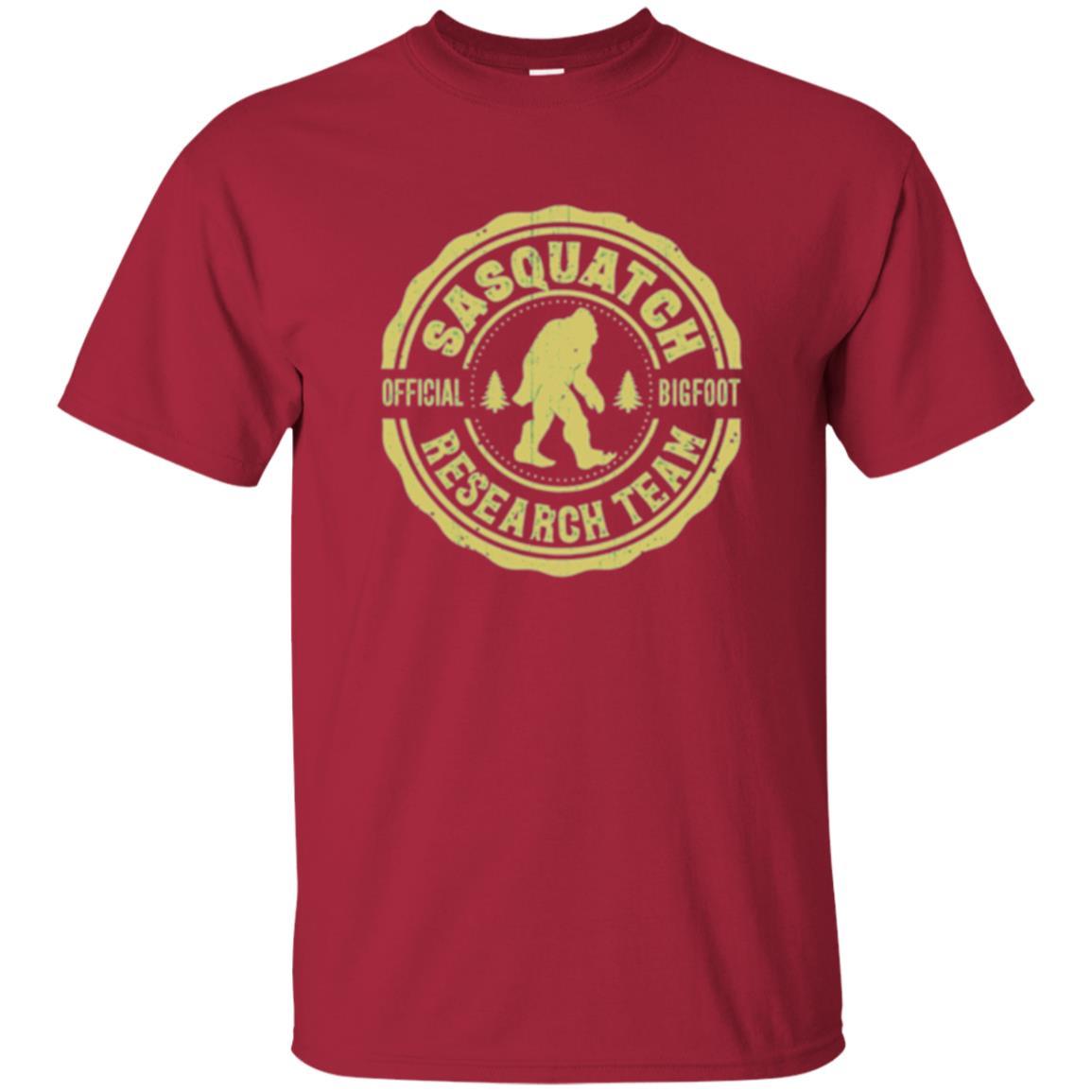 Squatchin Gone T-shirt Finding Sasquatch Bigfoot Research Team Cardinal