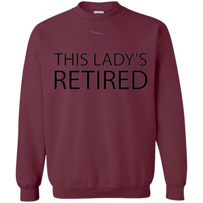 Retirement T-shirt This Lady Is Retired Maroon
