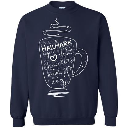 Christmas T-shirt It's A Hallmark Hot Chocolate Kind Of Day Navy