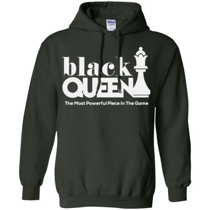 Black Queen The Most Powerful Piece In The Game Proud Black Woman T-shirt Forest Green