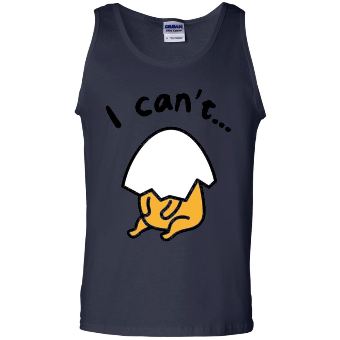 Film T-shirt Gudetama Lazy Egg I Can't Navy