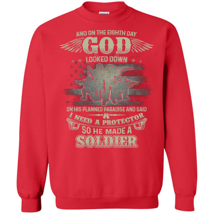 And On The Eighth Day God Looked Down On His Planned Paradise And Said I Need A Protector So He Made A Soldier Red
